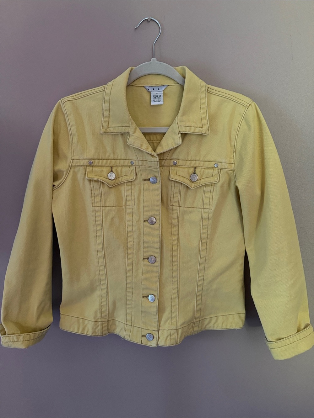 CAbi Sunflower Yellow Denim Jacket